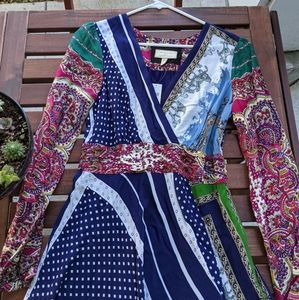 🌈✨Rare & Unique✨🌈 Anthro Scarf-Print Dress